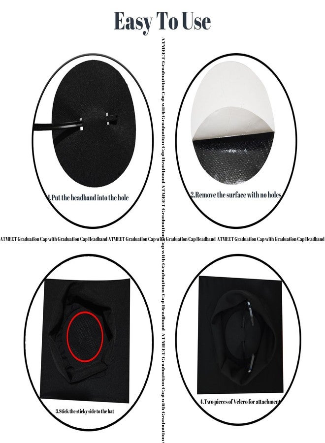 ATMEET Graduation Cap Headband Secures Your Grad Cap Upgrade Insert Hairstyle Hat Accessories Hairband for Graduates Gift - Image 2